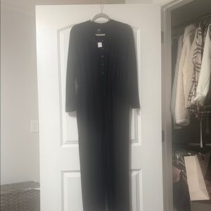 GAP Black Button-Up Jumpsuit